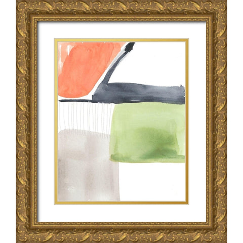 Minimal Composition II Gold Ornate Wood Framed Art Print with Double Matting by Goldberger, Jennifer
