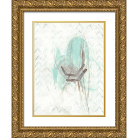 Pattern Logic I Gold Ornate Wood Framed Art Print with Double Matting by Vess, June Erica