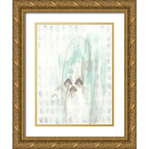 Pattern Logic V Gold Ornate Wood Framed Art Print with Double Matting by Vess, June Erica