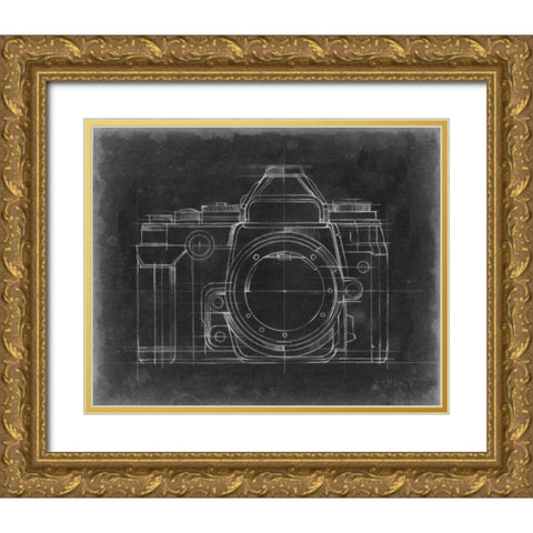 Camera Blueprints IV Gold Ornate Wood Framed Art Print with Double Matting by Harper, Ethan