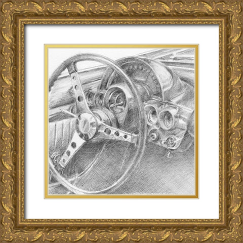 Behind the Wheel II Gold Ornate Wood Framed Art Print with Double Matting by Harper, Ethan