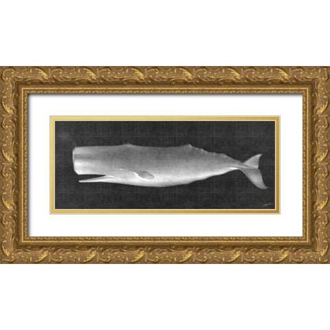 Whale Watching II Gold Ornate Wood Framed Art Print with Double Matting by Butler, John