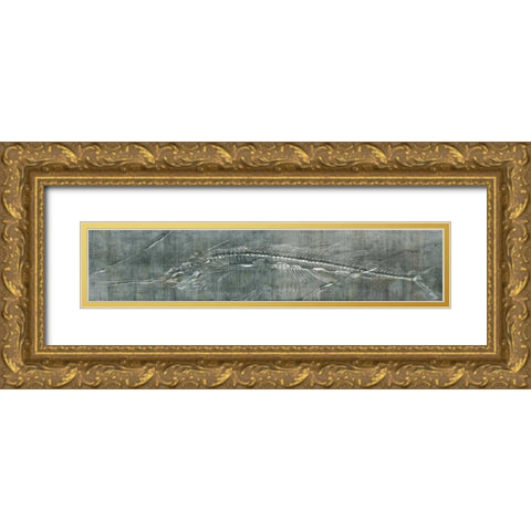 Fossil Imprint I Gold Ornate Wood Framed Art Print with Double Matting by Butler, John