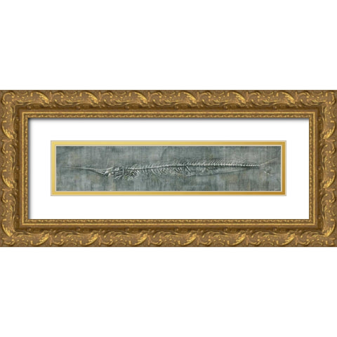 Fossil Imprint II Gold Ornate Wood Framed Art Print with Double Matting by Butler, John