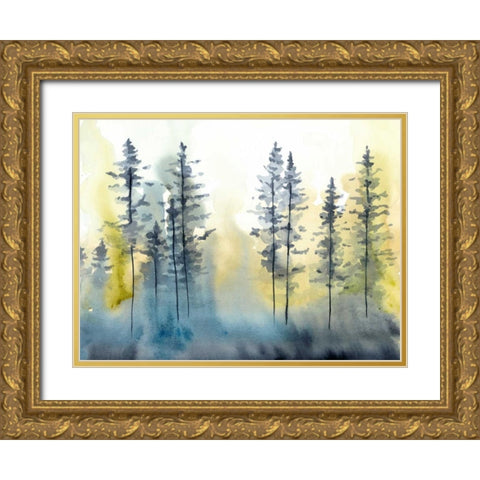 Shadow Forest I Gold Ornate Wood Framed Art Print with Double Matting by Zarris, Chariklia