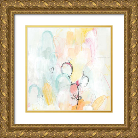 Quarter Note I Gold Ornate Wood Framed Art Print with Double Matting by Vess, June Erica
