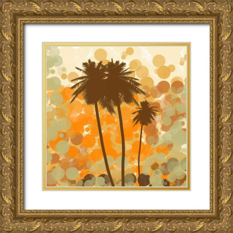 Sunshine Garden I Gold Ornate Wood Framed Art Print with Double Matting by Orlov, Irena