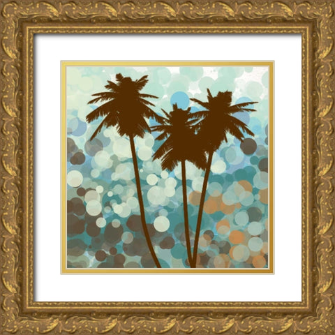 Sunshine Garden III Gold Ornate Wood Framed Art Print with Double Matting by Orlov, Irena