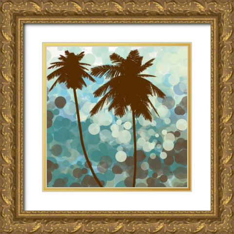 Sunshine Garden IV Gold Ornate Wood Framed Art Print with Double Matting by Orlov, Irena
