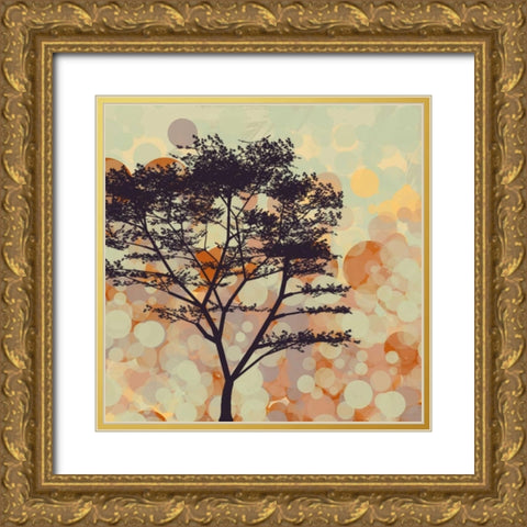 Sunshine Garden VI Gold Ornate Wood Framed Art Print with Double Matting by Orlov, Irena