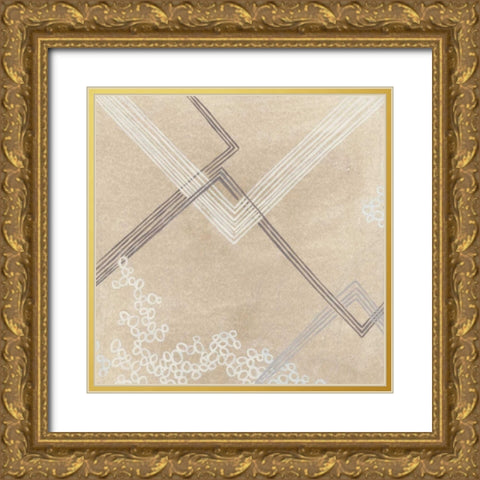 Parchment Prose II Gold Ornate Wood Framed Art Print with Double Matting by Vess, June Erica