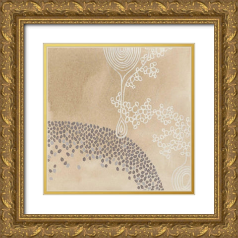 Parchment Prose IV Gold Ornate Wood Framed Art Print with Double Matting by Vess, June Erica