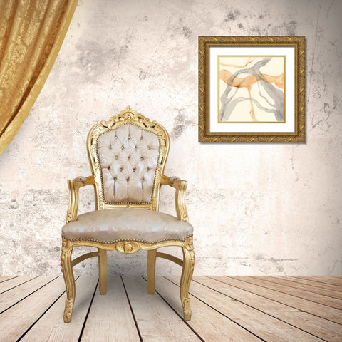 Rivulets I Gold Ornate Wood Framed Art Print with Double Matting by Stramel, Renee W.