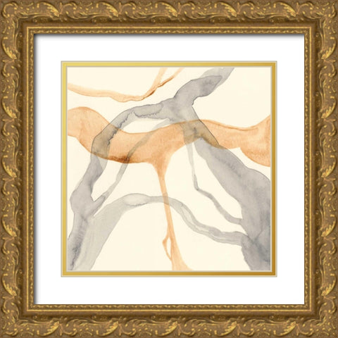 Rivulets I Gold Ornate Wood Framed Art Print with Double Matting by Stramel, Renee W.