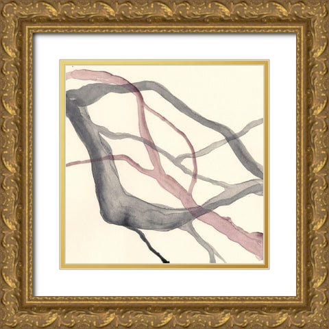 Rivulets IV Gold Ornate Wood Framed Art Print with Double Matting by Stramel, Renee W.