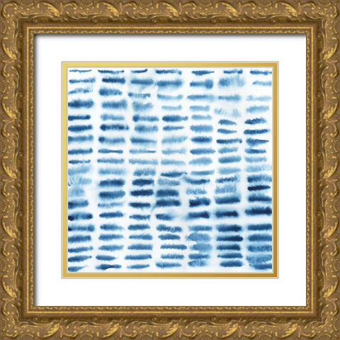 Indigo Bleed I Gold Ornate Wood Framed Art Print with Double Matting by Popp, Grace