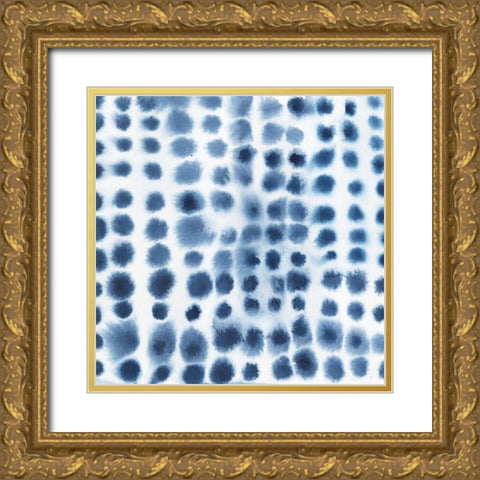 Indigo Bleed VI Gold Ornate Wood Framed Art Print with Double Matting by Popp, Grace