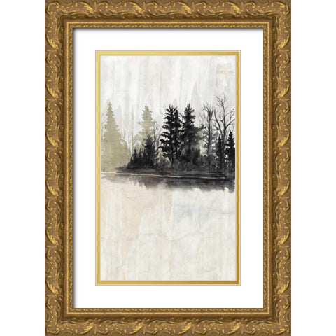 Pine Island I Gold Ornate Wood Framed Art Print with Double Matting by McCavitt, Naomi