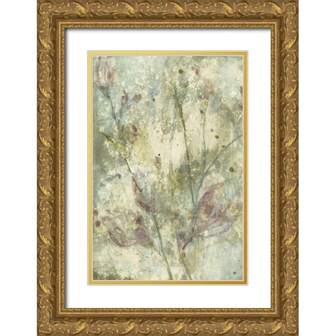 Flower Dream I Gold Ornate Wood Framed Art Print with Double Matting by Goldberger, Jennifer