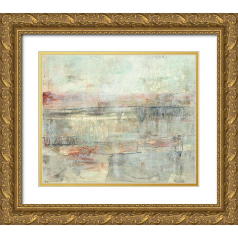 Soft Scape I Gold Ornate Wood Framed Art Print with Double Matting by Goldberger, Jennifer