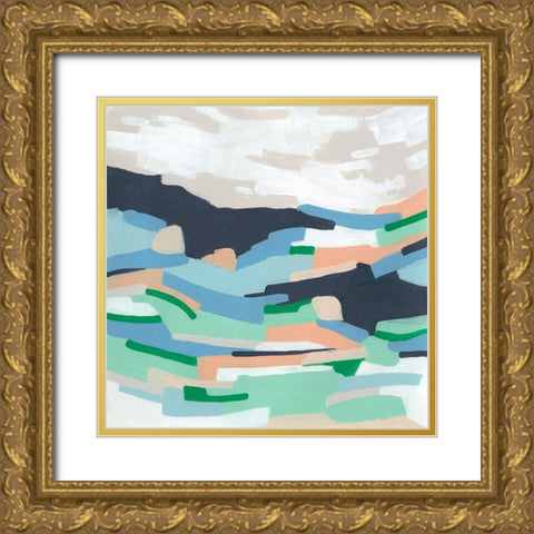 Meadow Vale I Gold Ornate Wood Framed Art Print with Double Matting by Vess, June Erica