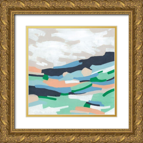 Meadow Vale II Gold Ornate Wood Framed Art Print with Double Matting by Vess, June Erica