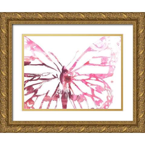 Butterfly Imprint II Gold Ornate Wood Framed Art Print with Double Matting by Vess, June Erica