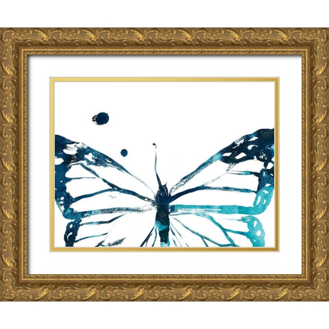Butterfly Imprint III Gold Ornate Wood Framed Art Print with Double Matting by Vess, June Erica