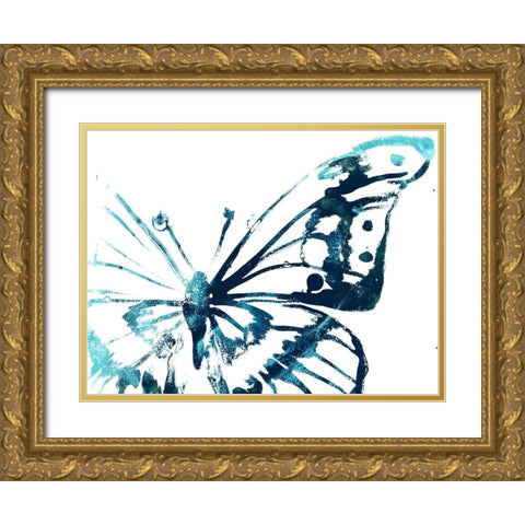 Butterfly Imprint V Gold Ornate Wood Framed Art Print with Double Matting by Vess, June Erica