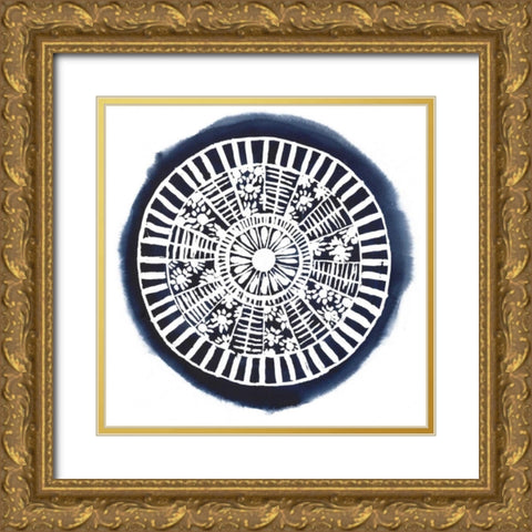 Navy Meridian I Gold Ornate Wood Framed Art Print with Double Matting by Popp, Grace