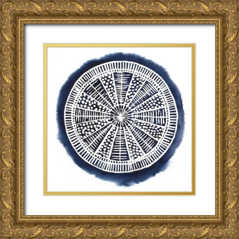 Navy Meridian II Gold Ornate Wood Framed Art Print with Double Matting by Popp, Grace