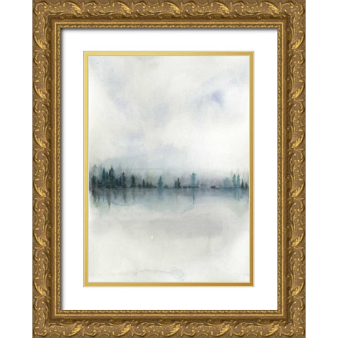 Horizon Whisper II Gold Ornate Wood Framed Art Print with Double Matting by Popp, Grace