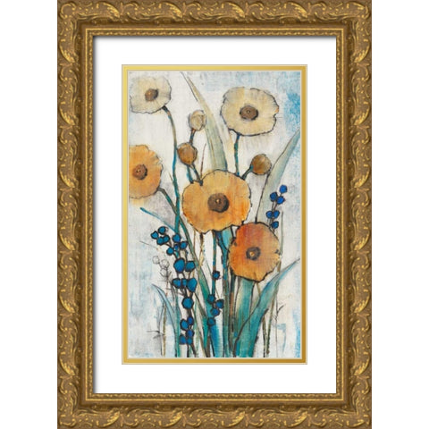 Spring Joy I Gold Ornate Wood Framed Art Print with Double Matting by OToole, Tim