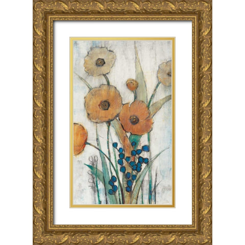 Spring Joy II Gold Ornate Wood Framed Art Print with Double Matting by OToole, Tim