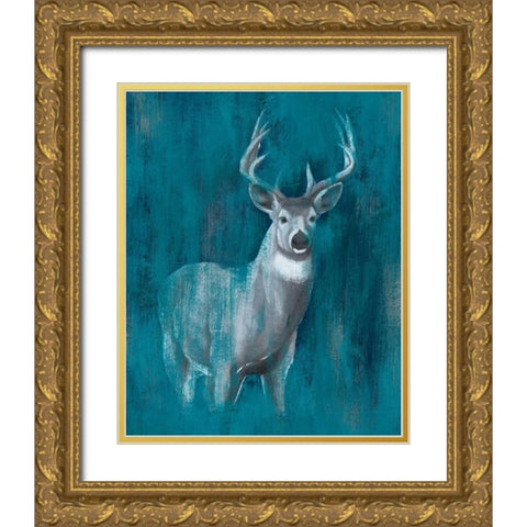 Contemporary White-Tail II Gold Ornate Wood Framed Art Print with Double Matting by Popp, Grace