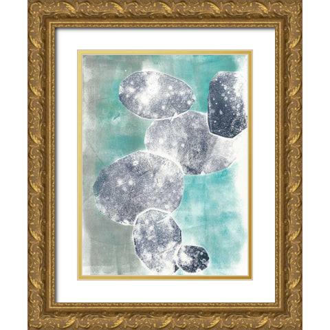 Descending Orbs I Gold Ornate Wood Framed Art Print with Double Matting by Goldberger, Jennifer