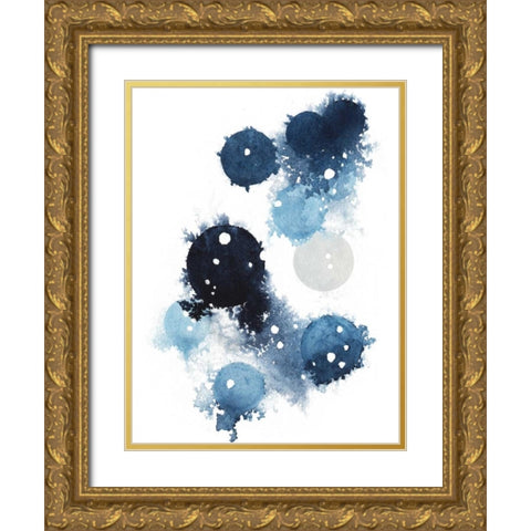 Blue Galaxy I Gold Ornate Wood Framed Art Print with Double Matting by Popp, Grace