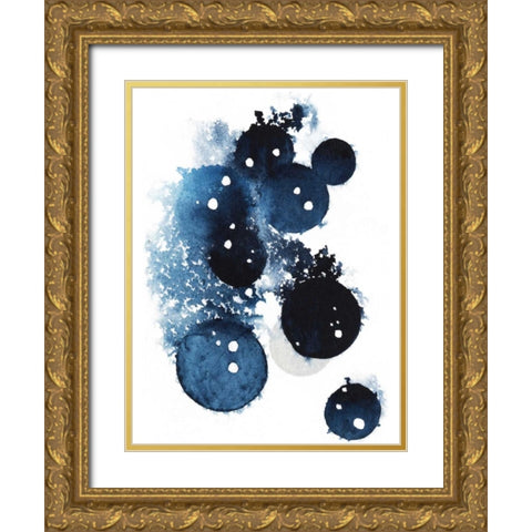 Blue Galaxy II Gold Ornate Wood Framed Art Print with Double Matting by Popp, Grace
