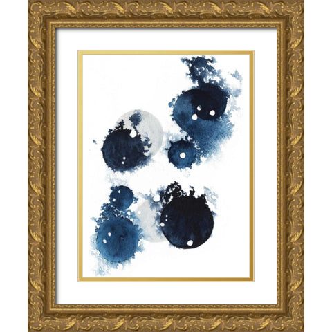 Blue Galaxy III Gold Ornate Wood Framed Art Print with Double Matting by Popp, Grace