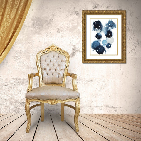 Blue Galaxy IV Gold Ornate Wood Framed Art Print with Double Matting by Popp, Grace
