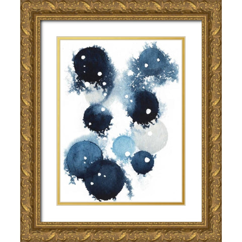 Blue Galaxy IV Gold Ornate Wood Framed Art Print with Double Matting by Popp, Grace