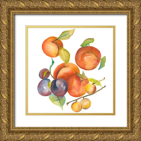 Harvest Medley I Gold Ornate Wood Framed Art Print with Double Matting by Zarris, Chariklia