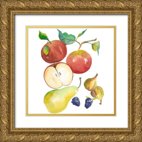 Harvest Medley II Gold Ornate Wood Framed Art Print with Double Matting by Zarris, Chariklia