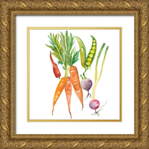 Harvest Medley IV Gold Ornate Wood Framed Art Print with Double Matting by Zarris, Chariklia