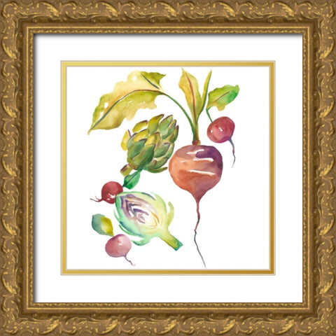 Harvest Medley VI Gold Ornate Wood Framed Art Print with Double Matting by Zarris, Chariklia