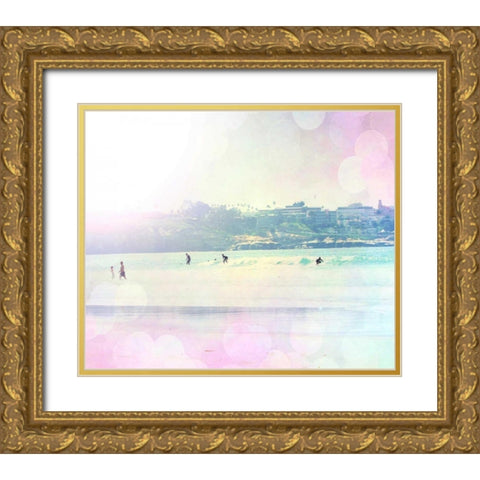 Surfin 1 Gold Ornate Wood Framed Art Print with Double Matting by Coomes, Sylvia