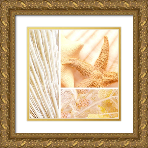 Spa Collage III Gold Ornate Wood Framed Art Print with Double Matting by Orlov, Irena