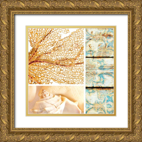Spa Collage IV Gold Ornate Wood Framed Art Print with Double Matting by Orlov, Irena