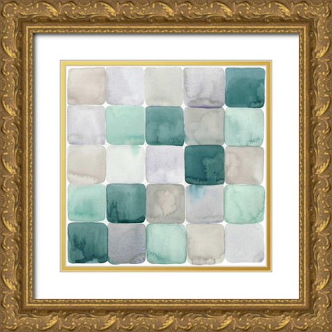 Watercolor Window Panes II Gold Ornate Wood Framed Art Print with Double Matting by Popp, Grace