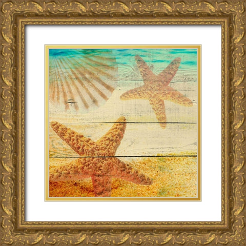 On Sandy Beach I Gold Ornate Wood Framed Art Print with Double Matting by Orlov, Irena
